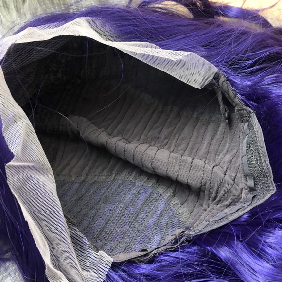 ? DARK PURPLE WAVY 22” LACE FRONT  WIG NEW main image 4